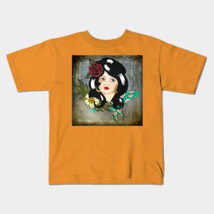 Pretty girl tattoo Kids T-Shirt